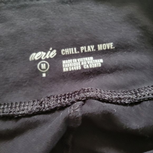 Aerie Chill Play Move Black Leggings Size Medium - Picture 4 of 5